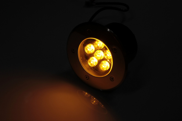 G-MD100-Y грунтовой LED-свет желтый D150, 6W, 12V фото 1