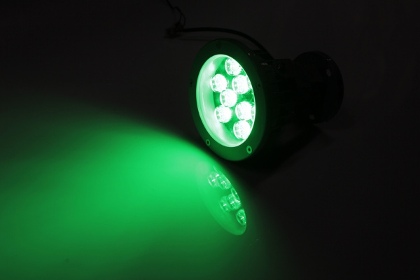 G-DT109-G 12V LED  прожек.,9 LED CREE/1W,12V  зелёный фото 1