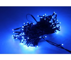 LED-PL-100-10M-240V-B/BL Светодиодная гирлянда фиксинг 10м, IP22, 220V, Синие LED (100 - DIP 3мм)