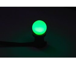 набор из 25шт. ламп LED G45 0.5W 220-240V Green E27  зеленый новый завод