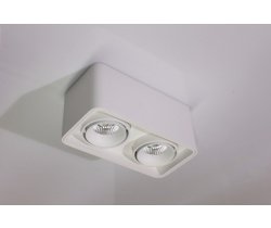 Потолочный накладной светильник SQUARE-OUT-02-WH-WW (теплый белый свет, белый корпус) 