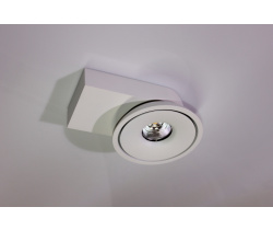 Потолочный накладной светильник ROUND-OUT-02-WH-WW (теплый белый свет, белый корпус) 