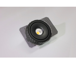 Потолочный врезной светильник ROUND-IN-03-BL-WW (теплый белый свет, черный корпус) 