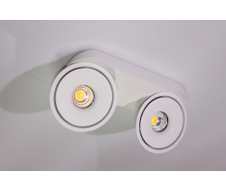 Потолочный накладной светильник ROUND-OUT-03-WH-WW (теплый белый свет, белый корпус) 