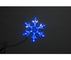 LED-XM(FR)-2D-CK005-18"-B-F(W) Мотив Снежинка синий