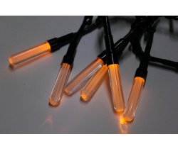 LED-LINE-10-AC-LI-O/GP-24V-Y Светодиодная гирлянда 1м, 24V, IP44 желтые LED/насадка Капсула 5,5*1см