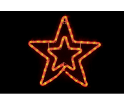 LED-XM(FR)-2DCK020-R-F(R) Мотив Звезда, красная 55х54см. С красными Flash LEDS 