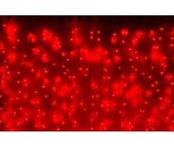 LED- PLS-1920-240V-2*1,5М-R/BL красные светодиоды/черный провод. Световой занавес 2*1.5м. Neo-Neon