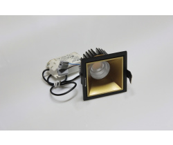 Потолочный врезной светильник SQUARE-IN-01-GL-WW (теплый белый свет, золото корпус) 