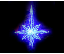 FLESI-LED-FL-001-Елочная макушка"Полярная звезда" синяя (РФ) 150Х117см.