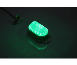LED лампа-вспышка накладная, зеленая