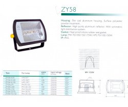 ZY58-TD150 Прожектор прямоугольный 150W