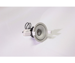 Потолочный врезной светильник ROUND-IN-02-WH-WW (теплый белый свет, белый корпус) 