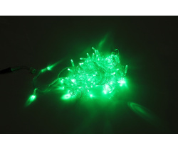 LED-PLS-100-10M-240V-G/C-F(G)-W/O,Зеленый/зеленый флэш на прозр. пр., соед.(без шнура) С КОЛПАЧКОМ