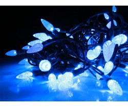 LED-PL-C6-4-G-220V-18-B Светодиодная гирлянда 20м, 220V, синие LED/насадка Ягодка 3,5х1,5см Neo-Neon