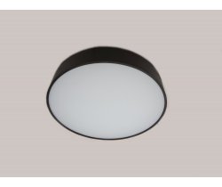 Потолочный накладной светильник ROUND-OUT-07-BL-WW (теплый белый свет, черный корпус) D350
