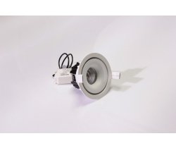 Потолочный врезной светильник ROUND-IN-02-WH-WW (теплый белый свет, белый корпус) 