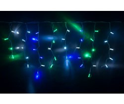LED-RPLR-160-4.8M-240V-M(G/W/B)/WH-F(CW) мульти LED/Flash CW/провод белый каучук. Уличная LED гирлян