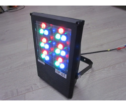 G-TG07 LED прожектор,18 LED,220V,R/G/Bчерный корп