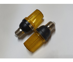 NEW2024 LED лампа-вспышка E-27, желтая G-LEDJS07Y (60 вспышек в минуту)