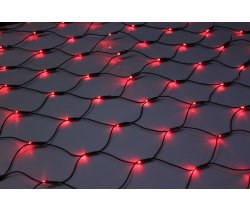 LED-SNL-288-C-2*1,5M-240V-R/BL Гирлянда Сеть 2*1.5м красные LED/черный провод/контроллер соединяемая