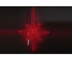 FLESI-LED-FL-002-Елочная макушка"Полярная звезда" красная/красный флэш (РФ) 150Х117см.