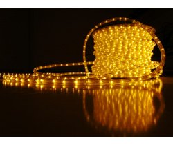LED-XD-2W-100M-240V Светодиодная гирлянда дюралайт фиксинг, желтый, 240V, D13мм, 36LED/метр, кратнос