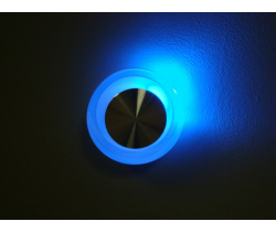 FL55SH-RD BLUE  LED свет. круг.,встр. в стену 1*1W