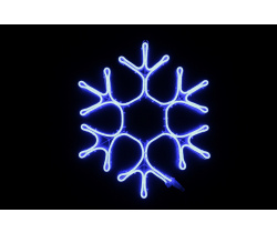 LED-XM(SN)-2D-CK015-240V-B Снежинка из леднеон-флекса 61*50 см, синяя