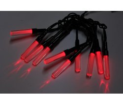 LED-LINE-10-AC-LI-O/GP-24V-R Светодиодная гирлянда 1м, 24V, IP44 красные LED/насадка Капсула 5,5*1см