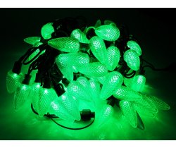 LED-PL-C9-8-G-220V-18-G Светодиодная гирлянда 20м 240V зеленые LED/насадка Шишки 5,6х2,6см. Neo-Neon