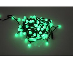 LED-PLR-100-15M-25MM-240V-G/BL-W/O LED гирлянда 15м, 240V, IP65, зеленые LED/Матовый Шарик 2,5см