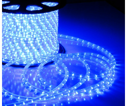 LED-XD-2W-100M-240V-B-S Flash (каждый 6-ой), синий,13мм, (2м)