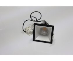 Потолочный врезной светильник SQUARE-IN-01-WH-WW (теплый белый свет, белый корпус) 