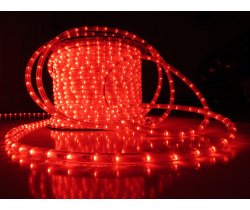 LED-DL-2W-100M-1M-12V-R Светодиодная гирлянда дюралайт фиксинг, красный, 12V, D13мм, 36LED/метр, кра
