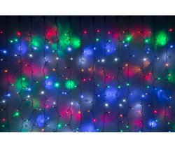 LED- PLS-1920-240V-2*1,5М-M/BL-F(CW)  мульти светодиоды/черный провод, холодный белый Flash Neo-Neon