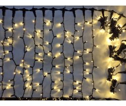 LED- PLRS-5720-240V-2*6М-WW/BL белые теплые светодиоды/черный каучуковый провод Занавес 2*6м Neo-Neo
