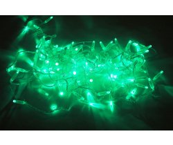LED-PLS-100-10M-240V-LG/C-W/O, светло-зелен/прозр. провод, соед (без сил шнура) С КОЛПАЧКОМ 
