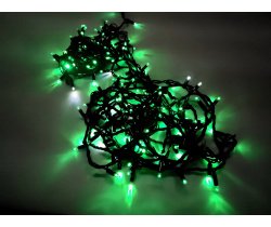 LED-PLR-192-20M-24V-G/BL-F(CW)-W/O (3.3MM),зеленый/белый FLASH, черн. каучук.пр, соед.(без шнура)
