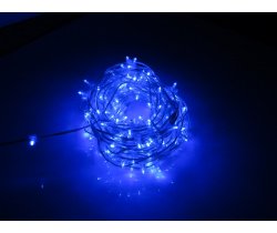 LED-LP-15-100M-12V-B-F(B) Гирлянда клип-лайт синие LED(6-й Flash), насадка--колпачок. Neo-Neon