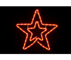 LED-XM(FR)-2D-CK020-R Звезда красная 55*54 см
