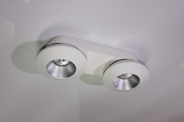 Накладное декоративное кольцо (белое/серебро) в светильник серии ROUND-OUT-02/03 and ROUND-IN-03/04 фото 3