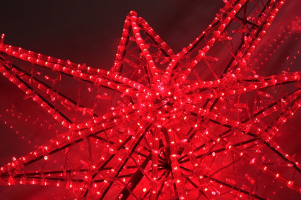 FLESI-LED-FL-002-Елочная макушка"Полярная звезда" красная/красный флэш (РФ) 150Х117см. фото 2