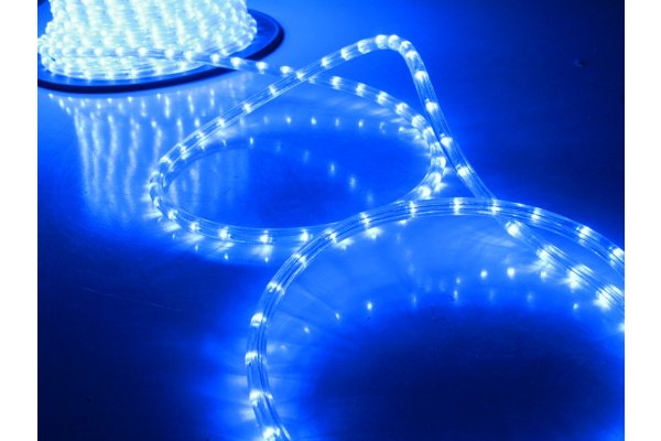 LED-XD-2W-1M(100M)-12V Светодиодная гирлянда дюралайт фиксинг, синий, 12V, D13мм, 36LED/метр, кратно фото 2