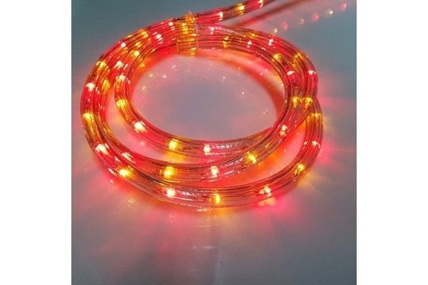 LED-XD-3W-100M-240V мульти(R/Y) Светодиодная гирлянда дюралайт чейзинг, красный/желтый, D13мм, 36LED фото 1