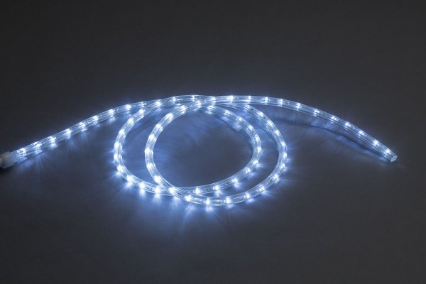 LED-DL-3W-100M-2M-240V-WHITE гирлянда дюралайт чейзинг, белый, D13мм, 36LED/метр, кр 2м фото 2