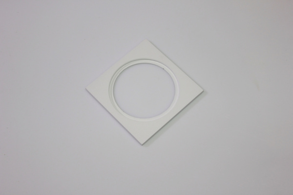 Декоративная одинарная рамка (белая) под светильник серии ROUND-IN-02 фото 1