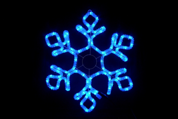 LED-XM(FR)-2D-CK012-B-30'' Снежинка синяя 79х69см фото 1