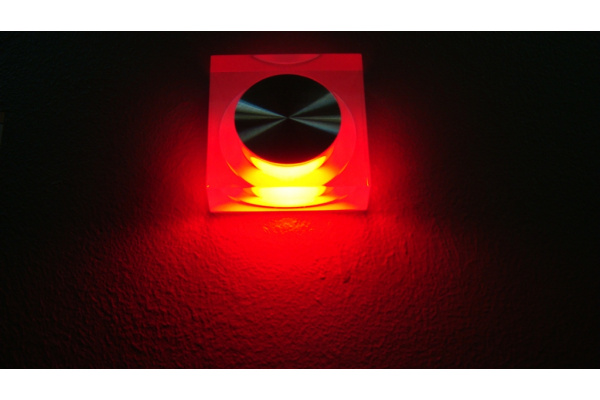 FL55SH-SP  RED LED свет. квадр, встр. в стену 1*1W фото 1