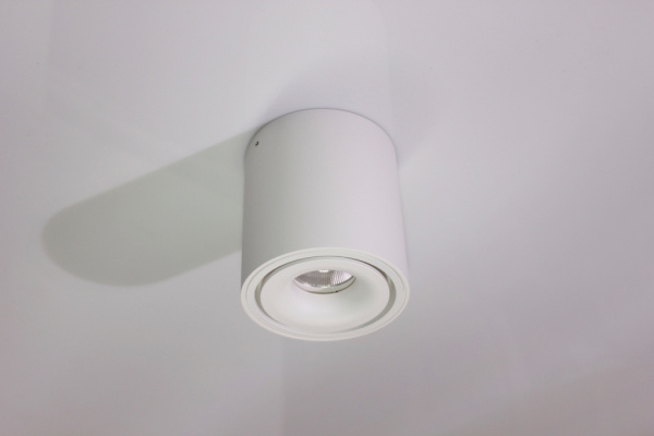 Потолочный накладной светильник ROUND-OUT-01-WH-WW (теплый белый свет, белый корпус)  фото 1